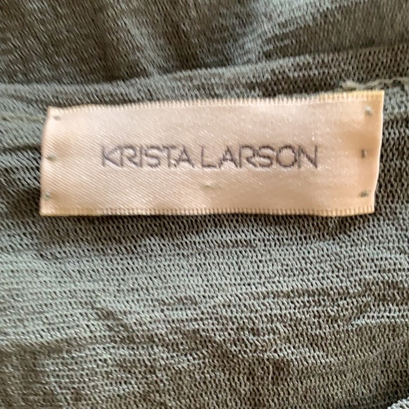 Sage green Krista Larson long sleeve tee. Great for layering. Never worn. - Picture 2 of 2